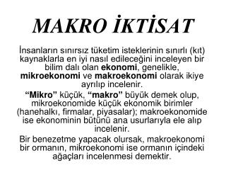 MAKRO İKTİSAT