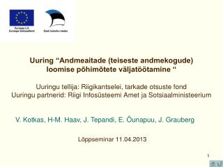 Lõppseminar 11.04.2013