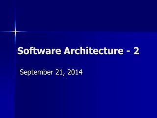 Software Architecture - 2