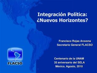 Integración Política: ¿Nuevos Horizontes?