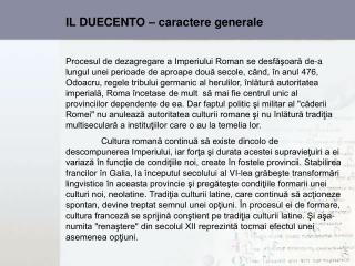 IL DUECENTO – caractere generale