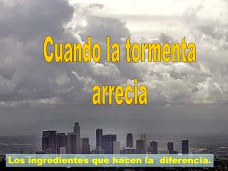 Cuando la tormenta arrecia