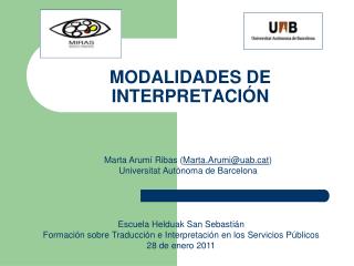 MODALIDADES DE INTERPRETACIÓN