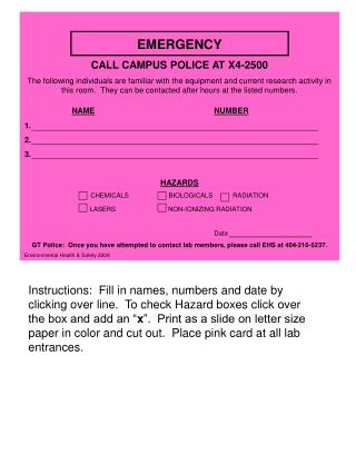 EMERGENCY CALL CAMPUS POLICE AT X4-2500
