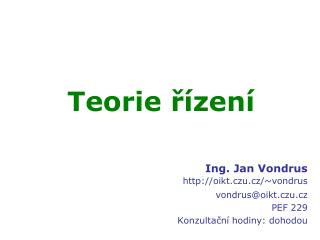 Teorie řízení