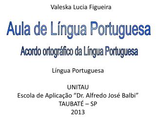 Aula de Língua Portuguesa
