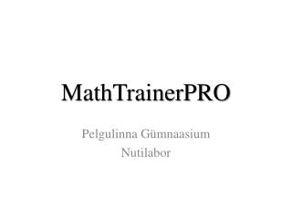 MathTrainerPRO