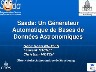 Saada: Un Générateur Automatique de Bases de Données Astronomiques