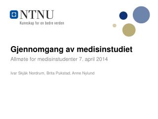 Gjennomgang av medisinstudiet