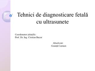 Tehnici de diagnosticare fetală cu ultrasunete