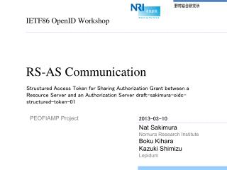 RS-AS Communication