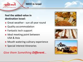 MICE in Israel