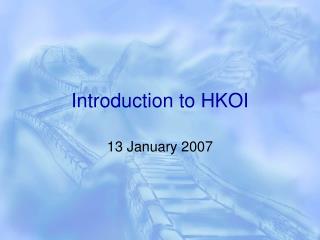 Introduction to HKOI