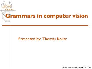 Grammars in computer vision