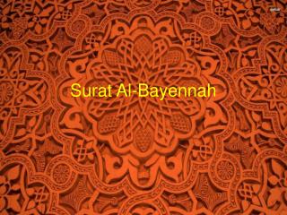 Surat Al-Bayennah
