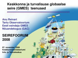 Keskkonna ja turvalisuse globaalse seire (GMES) teenused