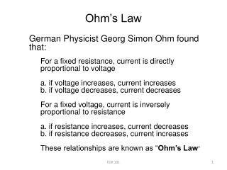 Ohm’s Law