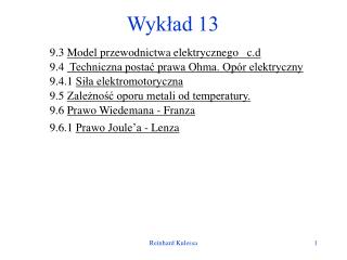 9.3 Model przewodnictwa elektrycznego c.d
