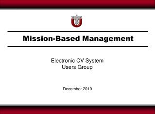 Mission-Based Management