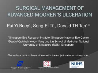 Surgical Management of Advanced Mooren’s Ulceration