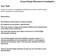 Group Design Movement Investigation