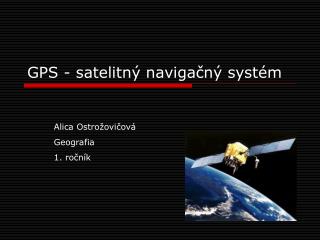 GPS - satelitný navigačný systém