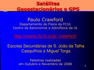 Satélites Geoestacionários e GPS