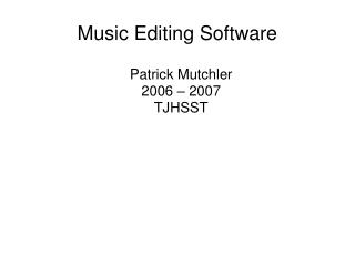Music Editing Software