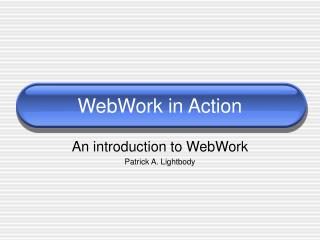 WebWork in Action