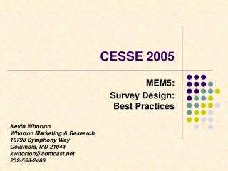 CESSE 2005