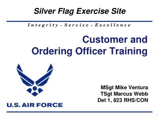 Customer and Ordering Officer Training