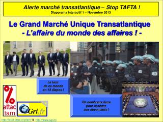 Le Grand Marché Unique Transatlantique - L’affaire du monde des affaires ! -