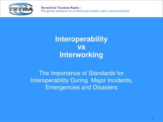Interoperability vs Interworking