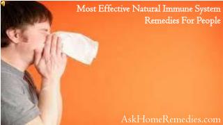 Most Effective Natural Immune System Remedies For People