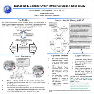 Managing E-Science Cyber-Infrastructures: A Case Study