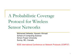 A Probabilistic Coverage Protocol for Wireless Sensor Networks