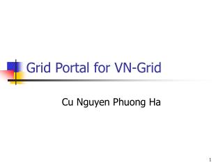 Grid Portal for VN-Grid