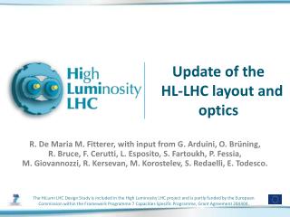 Update of the HL-LHC layout and optics