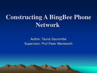 Constructing A BingBee Phone Network 