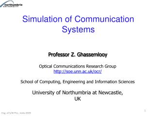 Simulation of Communication Systems