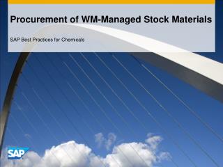 Procurement of WM-Managed Stock Materials