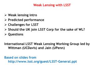 Weak Lensing with LSST