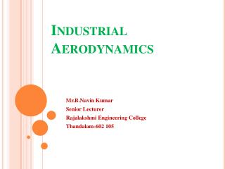 Industrial Aerodynamics