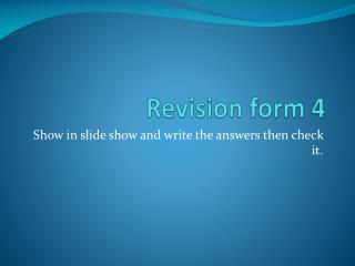 Revision form 4