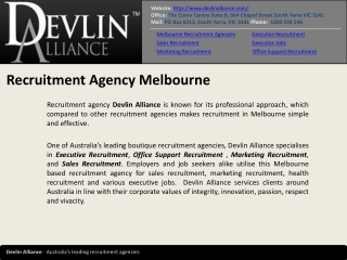 Devlin Alliance - Melbourne Recruitment Agency