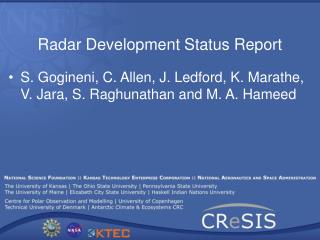 Radar Development Status Report