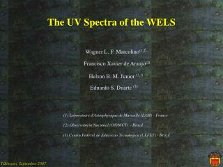 The UV Spectra of the WELS