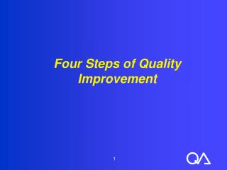 Four Steps of Quality Improvement