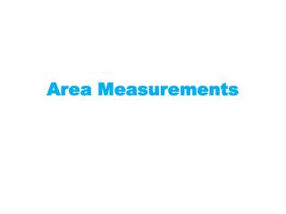 Area Measurements