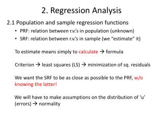 2. Regression Analysis